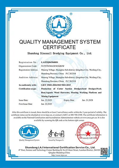 Quality Management System Certificate